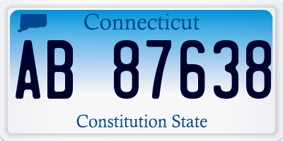 CT license plate AB87638