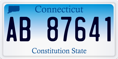CT license plate AB87641