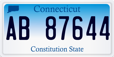 CT license plate AB87644