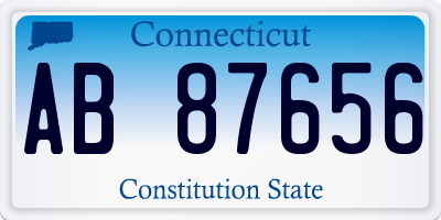 CT license plate AB87656