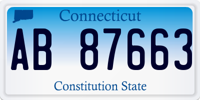 CT license plate AB87663