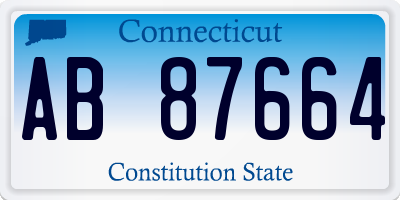 CT license plate AB87664