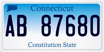 CT license plate AB87680