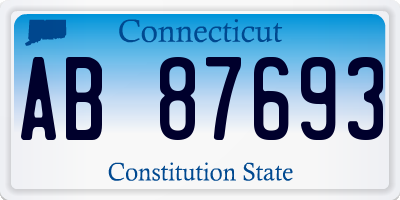 CT license plate AB87693