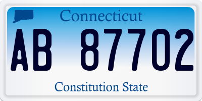 CT license plate AB87702