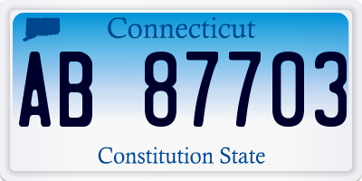 CT license plate AB87703