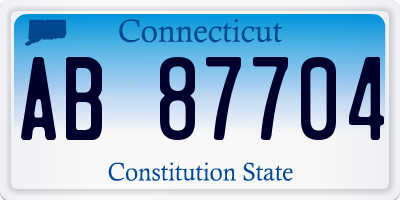 CT license plate AB87704