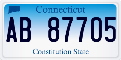 CT license plate AB87705