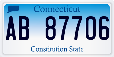 CT license plate AB87706