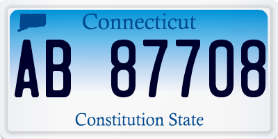 CT license plate AB87708