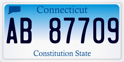 CT license plate AB87709