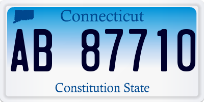 CT license plate AB87710
