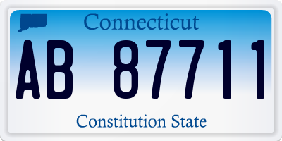 CT license plate AB87711