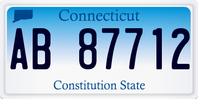 CT license plate AB87712