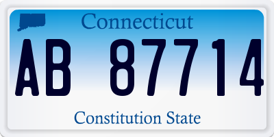 CT license plate AB87714