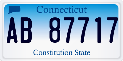 CT license plate AB87717