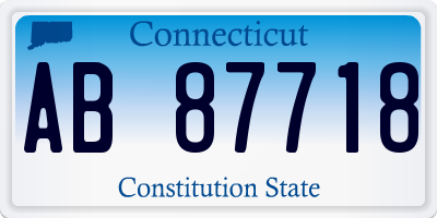 CT license plate AB87718