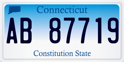 CT license plate AB87719