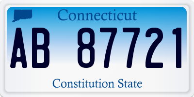 CT license plate AB87721