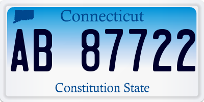 CT license plate AB87722