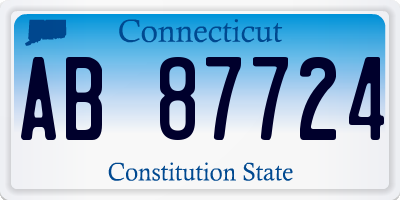 CT license plate AB87724