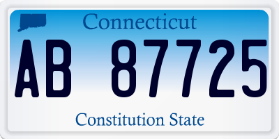 CT license plate AB87725