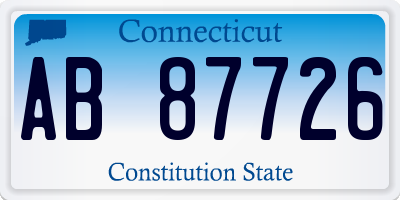 CT license plate AB87726