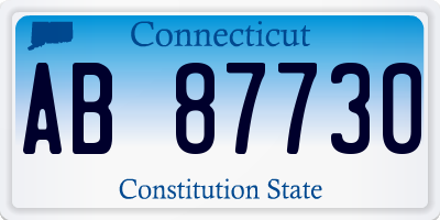 CT license plate AB87730