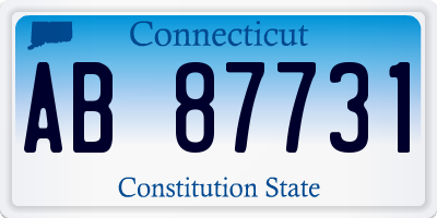 CT license plate AB87731