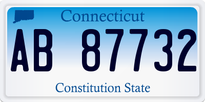 CT license plate AB87732