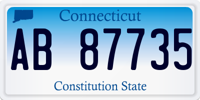 CT license plate AB87735