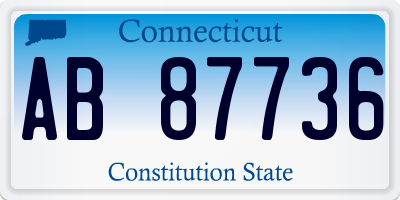 CT license plate AB87736