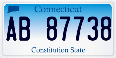 CT license plate AB87738