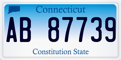 CT license plate AB87739