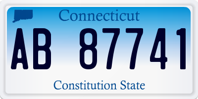 CT license plate AB87741