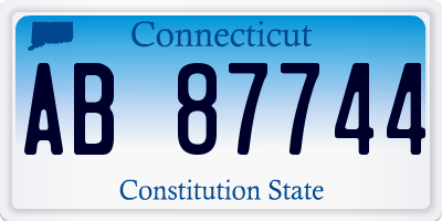 CT license plate AB87744