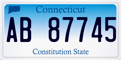 CT license plate AB87745