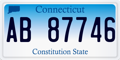 CT license plate AB87746
