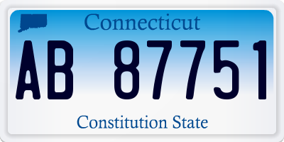 CT license plate AB87751