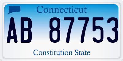 CT license plate AB87753