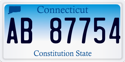 CT license plate AB87754