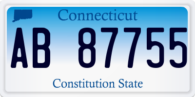 CT license plate AB87755