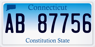 CT license plate AB87756