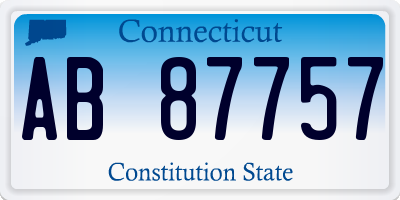 CT license plate AB87757