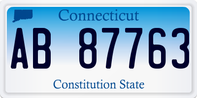 CT license plate AB87763