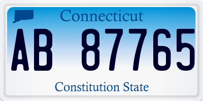 CT license plate AB87765