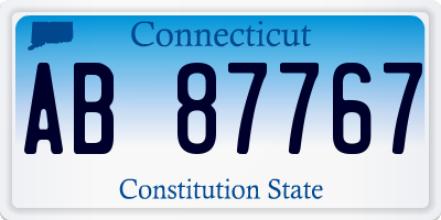 CT license plate AB87767