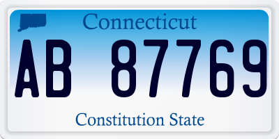 CT license plate AB87769