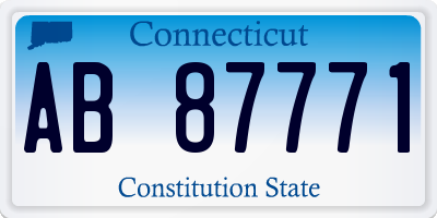 CT license plate AB87771