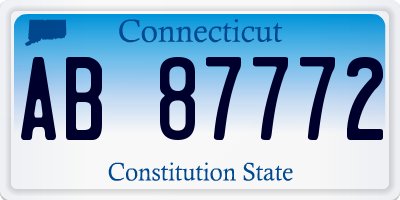CT license plate AB87772
